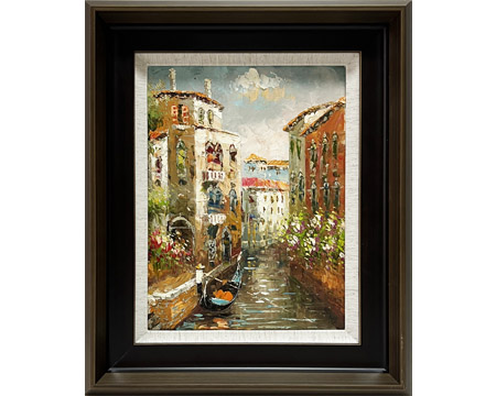 LS-22 Handmade Painting Art Dark Brown Solid Frame Size 18inx22in