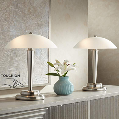 Set of 2 Table Lamps - 360 Lighting Deco Dome 17in High