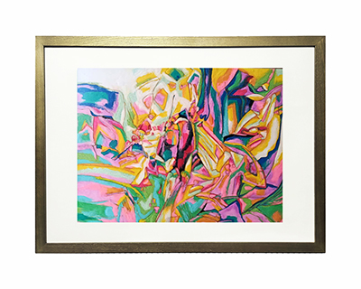 Mineral Pigment Painting - Midsummer 33.5in x 26in
