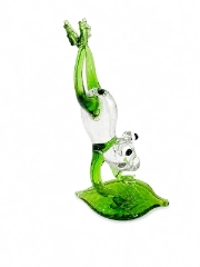 Hand-made glass frog