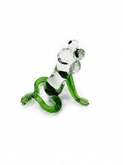 Hand-made glass frog