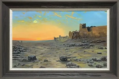 LS-7 Hand-made Painting Art Grey Solid Wood Frame Size 42.5inx30.7in