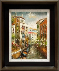 LS-22 Handmade Painting Art Dark Brown Solid Frame Size 18inx22in