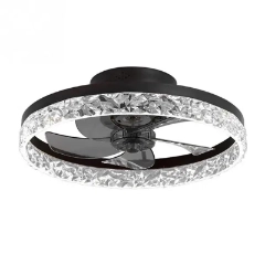 Circular Simple Bedroom Ceiling Fan with Light (110v)