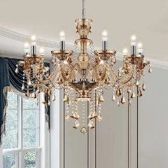 10 Lights Crystal Chandelier Ceiling Light 