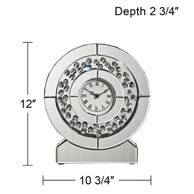 Claudyn 12in Crystal Table Clock