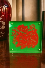 Chinese Zodiac Cut Paper In Crystal - Frame Size 5in x 5in