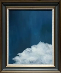 SL-7 Handmade Painting Art Golden Grey Solid Wood Frame Size 26inx30in