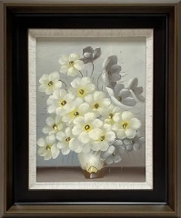 SL-8 Handmade Painting Art Dark Brown Solid Frame Size 18inx22in